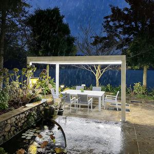 Pabellón de Jardín Exterior, Gazebo de Metal con Marco de Aluminio, Recubrimiento en Polvo, Resistente al Viento 180-220KM/H, Impermeable IP67, Personalizable, L-2 Wa - Product Image 5