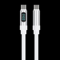 Nuevo Cable Cargador 4 en 1 de 240W con Pantalla, Tipo C a Tipo C, Carga Rápida de 5A, Cobre Puro, TPE, Compatible con Cámaras, Silicona