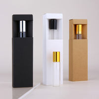 Botol Parfum Sampel Isi Ulang Kaca Bening Pipih Gulung SUMEEAR 10ml dengan Kotak Kertas Mewah