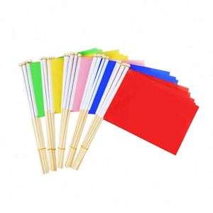 Drapeaux à main personnalisés pas chers pour les écoles et les enfants, drapeaux rectangulaires promotionnels à agiter pour les événements - Product Image 1