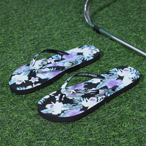 Infradito estivo personalizzato da spiaggia per <span class=keywords><strong>donna</strong></span> pantofola <span class=keywords><strong>con</strong></span> plateau a punta quadrata <span class=keywords><strong>con</strong></span> stampa floreale Logo leggero personalizzabile - Product Image 5