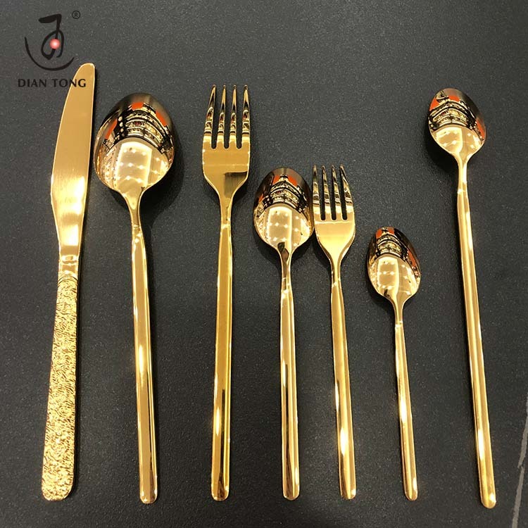 Luxury Vintage Modern Stainless Steel Gold Flatware Set Fork Spoon Knife Full Set of Cutlery Set for Wedding Restaurant Events · image 3