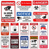 Panneau métallique haute visibilité « Nous vous surveillons » pour la sécurité communautaire et la sensibilisation