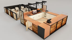 Kiosque <span class=keywords><strong>de</strong></span> nourriture en bois Kiosque à gaufres Bar Beau mobilier d'intérieur Crêpe Gâteau Crêpe Boutique <span class=keywords><strong>Comptoir</strong></span> personnalisé à vendre - Product Image 3