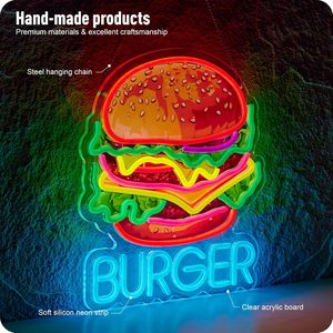 Enseigne lumineuse néon LED pour restaurant, fast-food, signalisation intérieure suspendue, lumière d'ambiance, panneau lumineux, 5V 12V - Product Image 1