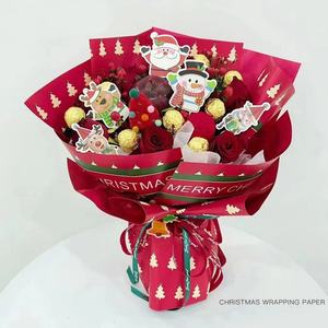 Wholesale Custom Design Recyclable Virgin BOPP Silk Screen Printed CMYK Color <b>Christmas</b> <b>Wrapping</b> <b>Paper</b> <b>Luxury</b> Floral Packaging - Product Image 2