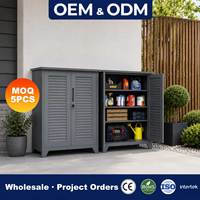 Armoire de maintenance d'entrepôt en acier avec portes à persiennes pour le rangement d'outils, de produits de nettoyage et de pièces d'entretien