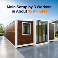 Maison conteneur préfabriquée extensible 20/40/30 pieds, résistante au vent, idéale pour les importateurs, maison modulaire élégante avec terrasse