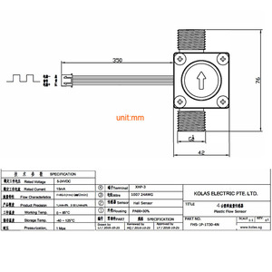 G1/2 \ "pulgadas Nylon PA66 Rotor Turbina Sensor de flujo Efecto Hall Medidor de agua magnético Medición Gas Aceite Aire Rosca personalizable - Product Image 3