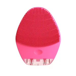 Wholesale Home Use Deep Cleansing Facial Electric Face Cleansing Brush Double Sides Silicone Facial Cleansing Brush