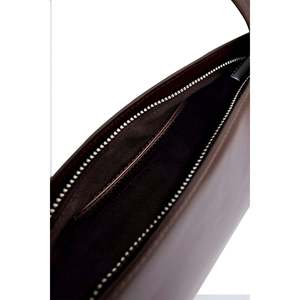 Bolso Mini de Cuero Genuino Marrón Langsho, Estilo Bohemio para Mujer, con Cierre de Cremallera y Decoración de Letras, Impermeable - Product Image 1