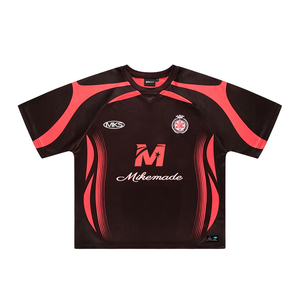 Maglia <span class=keywords><strong>da</strong></span> Calcio Retrò Color Block Personalizzata, Crop Top Traspirante, T-Shirt Streetwear, Maglie Sportive Y2K - Product Image 2