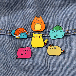 Badge Métallique Anime Pokémon <span class=keywords><strong>Pikachu</strong></span> Bulbasaur Charmander Mignon Broche Décoration Sac à Dos - Product Image 3