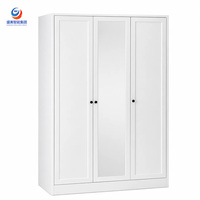 Armoire avec Portes Coulissantes et Miroir, Organiseur de Rangement Intégré - Idéale pour Chambre Principale et Chambre d'Invité