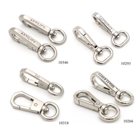 Mousqueton à ressort en métal durable, conception sécurisée, mousqueton à verrouillage par poussée, 13 mm, fermoir de porte-clés en métal, mousqueton pour sac, clip pour chien, fournitures de quincaillerie