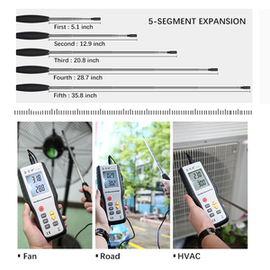 Factory Direct HTI HT-9829 Handheld Digital Anemometer Speed Measuring Instrument Digital <strong>Wind</strong> Speed <strong>Sensor</strong> - Product Image 3