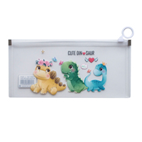 Portefeuilles en plastique Dossiers DL Zip Portefeuilles Sacs à fermeture éclair en plastique pour école bureau maison Uae
