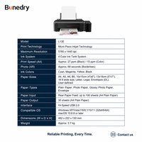 Printer Inkjet A4 130 4 Warna Isi Ulang, Printer Inkjet Desktop dengan Tangki Tinta Isi Ulang untuk Pencetakan Dokumen dan Foto di Rumah atau Kantor