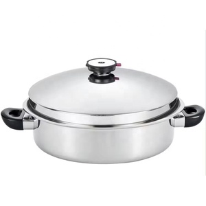 Casseroles à induction en acier inoxydable 304 3 plis pour la cuisine Cuisine Sécurité Micro-ondes Lave-vaisselle - Product Image 1