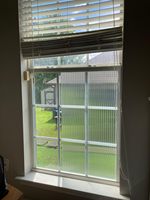 UDK 1,52*50m 3D Moderne Dekorative Geriffelte PVC/PET Selbstklebende Glasfolie für Glastüren und Fenster