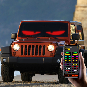 สติ๊กเกอร์ติดกระจกรถยนต์กลางแจ้งแบบ P4.5 DIY ไฟ <span class=keywords><strong>LED</strong></span> แสดงสถานะแอป Devil's Eye ควบคุมระยะไกลสำหรับรถยนต์และรถบรรทุกหน้าจอ <span class=keywords><strong>LED</strong></span> - Product Image 6