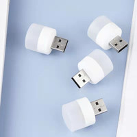 HL21-D-001 Lámpara de Lectura LED Mini de 5V 1W, Material TPU, Portátil, Luz Nocturna, Conexión USB, Protección Ocular, 25g