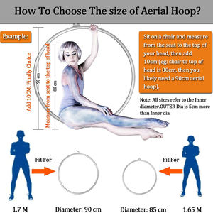 Aro de Acrobacias de Acero Inoxidable Hueco para Yoga Aéreo y Pole Dance - Product Image 4