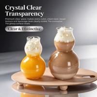 Verre à boisson transparent en forme de calebasse, vaisselle moderne pour thé, café, lait et jus