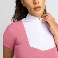 Chemise de compétition d'équitation pour femmes, 7 couleurs, sous-vêtement technique, manches courtes en mesh