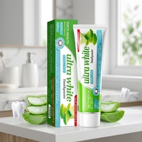 Dentifrice en gros personnalisé au bicarbonate de soude et à l'aloe vera naturel pour dents sensibles, blanchissant, menthe rafraîchissante, pour la santé dentaire