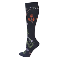 Nouvelles Chaussettes de Compression Sportives 2026 pour Femmes, Motif Floral, en Nylon Respirant, Anti-Transpiration et Extensible, Idéales pour la Corde à Sauter