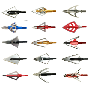 Bắn Cung Cố Định 2-4 Blades Broadhead Arrowhead 100 Hoặc 125 Hạt Thép Không Gỉ Mũi Tên Head Hunting Mẹo - Product Image 2