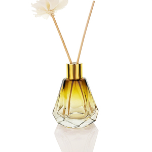 Luxury 50ml Aromatherapy Glass Diffuser Bottle with Elegant Polygon Plastic Lid Premium Glass Bottle - Product Image 1