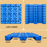 Palette en plastique HDPE à face unique de 18,9 L avec grille, conforme à la norme Euro 4 - Peut contenir 16 fûts par niveau