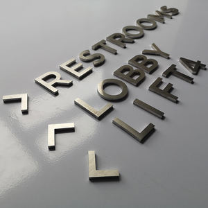 Китай, лазерная резка, металлический алфавит, логотип 3D, Diy, декоративные маленькие металлические настенные буквы для рукоделия - Product Image 6