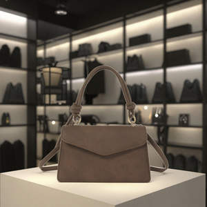 Sac bandoulière carré en cuir PU uni, style rétro, pour femme, vente en gros - Product Image 5