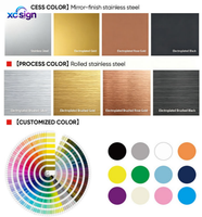 Enseigne lumineuse LED 3D personnalisée en acier inoxydable, rétroéclairée, compatible HomeKit, avec transformateur et télécommande, pour bâtiments, commerces, bureaux, bars