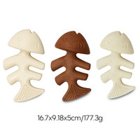 Jouet à mâcher pour chien en promotion – Os de poisson écologique saveur bœuf véritable – Jouets durables pour animaux de compagnie – Entraînement interactif – Alternative au bacon