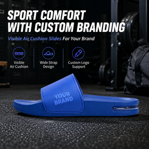 <strong>Sport</strong> Recovery Air Cushion Slides Custom Logo Unisex Athletic Gym Poolside Comfort Slippers Wholesale Private Label <strong>Sandals</strong> - Product Image 1