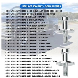สลักล็อคประตู 38428 แทนที่ 15013147, สลักประตูเหล็กแข็งแบบ Heavy Duty พร้อมแหวนรองขนาดใหญ่สำหรับ Chevrolet GMC - Product Image 6