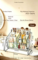 Organisateur de bureau transparent anti-poussière moderne, épais, à plusieurs niveaux, gain de place, pour cosmétiques et soins de la peau