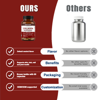 Capsules de peptides de collagène (types I, II, III, V, X) avec biotine, vitamine C et acide hyaluronique - Soutien de la peau, des cheveux, des ongles et des articulations - OEM/ODM