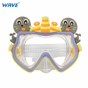 แว่นตาว่ายน้ำเด็ก Wave ซิลิโคนกันฝ้า เลนส์ PC หน้ากากว่ายน้ำสำหรับเด็ก - Product Image 5