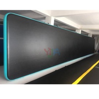 Tapis d'entraînement de gymnastique professionnel gonflable noir de 12 m