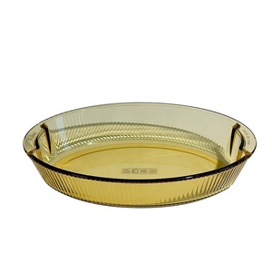 Accesorios de cocina, sartenes ovaladas para Pizza, <span class=keywords><strong>horno</strong></span> microondas, <span class=keywords><strong>bandeja</strong></span> para hornear de vidrio resistente al calor, pelada - Product Image 6