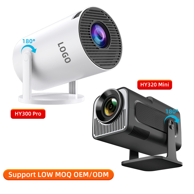 LOW MOQ HY300 Pro HY320 HY320 Mini Projector Smart Android Vide Proyector Mini Beamer 4K Portable Android Hy300 Pro Projector