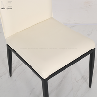 Chaise de salle à manger en cuir rembourrée, style minimaliste, mobilier de salle à manger moderne nordique de luxe, pour table à manger