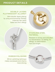 Changda <span class=keywords><strong>gravidanza</strong></span> regalo in acciaio inossidabile Pulseras Llamador De Angeles musica armonia Bola messicano <span class=keywords><strong>gravidanza</strong></span> palla carillon braccialetto - Product Image 5