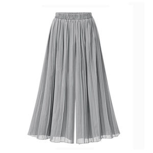 Donne pieghettate gamba larga Plus Size <span class=keywords><strong>pantaloni</strong></span> <span class=keywords><strong>elastico</strong></span> <span class=keywords><strong>in</strong></span> <span class=keywords><strong>vita</strong></span> <span class=keywords><strong>pantaloni</strong></span> larghi sottili europa vendita calda estate primavera Casual <span class=keywords><strong>pantaloni</strong></span> lunghi nono - Product Image 3