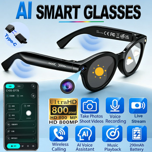 Nouvelles Lunettes Audio Tactiles WiFi Intelligentes pour Hommes 2026 avec Traduction, Appel BT Sans Fil, Caméra 8MP, Vidéo et IA ChatGPT - Product Image 2